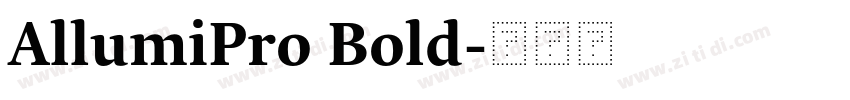 AllumiPro Bold字体转换
